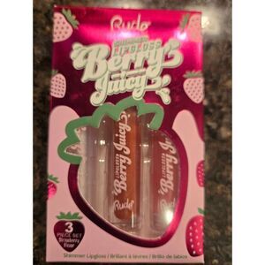 Berry Juicy Lip Gloss Set - Pink , Nude And  Clear Shimmer